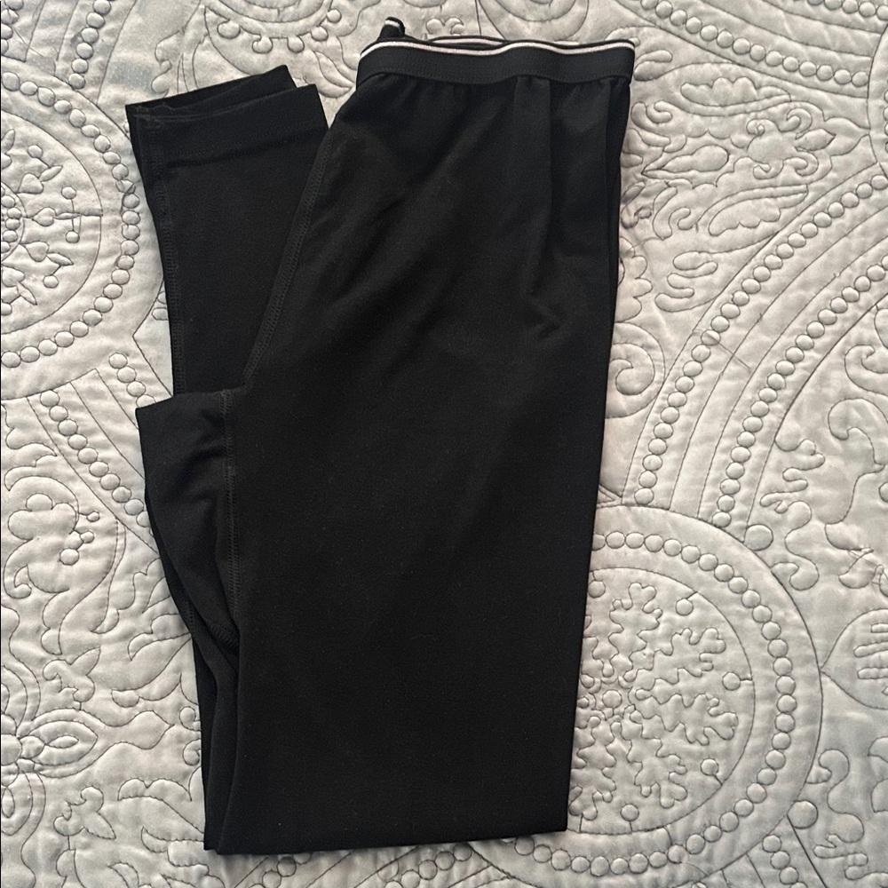 Kids' Black Doufold thermal leggings
